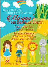 Wizard Of Oz Birthday Party Invitations