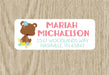 Woodlands Bear Address Labels