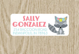 Woodlands Raccoon Address Labels