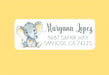 Yellow Elephant Address Labels