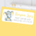 Yellow elephant address labels with watercolor baby elephant