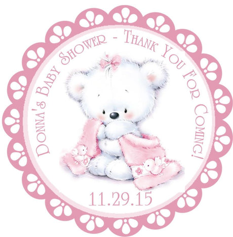 baby girl bear sticker