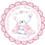 baby girl bear sticker