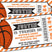 basketball ticket birthday invitations orange black sports design