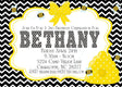 bee birthday party invitations yellow bumble bee design