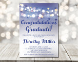 blue congrats graduate invitations elegant outdoor theme