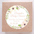 blush pink greenery floral baby shower sticker