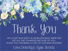 botanical baby shower thank you cards blue floral elegant style