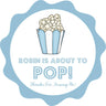 boy baby shower popcorn favor label
