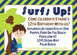 boy surf birthday party invitations tropical beach design