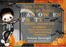boys skeleton birthday costume party invitation