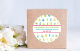 bright cactus party favor label