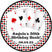 casino birthday sticker with cards