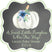 chalkboard pumpkin baby shower sticker with green floral design