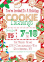 christmas cookie exchange invitations festive holiday baking design