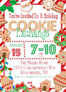christmas cookie exchange invitations festive holiday baking design