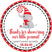 christmas elephant baby shower treat bag sticker