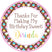 colorful cupcake party favor label