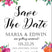 fiesta save the date cards colorful floral mexican wedding design