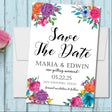 fiesta save the date cards colorful floral wedding design