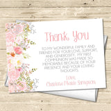 floral communion thank you cards blush watercolor design