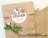 floral jungle animal baby shower sticker design