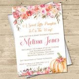 floral pumpkin invitation cards elegant harvest style