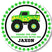 green monster truck birthday stickers personalized