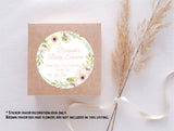 greenery floral baby shower sticker