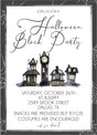 halloween block party invitations haunted house design