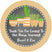 Personalized housewarming favor sticker with beige and greenery theme
