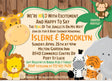 jungle baby shower invitations cute safari animal design