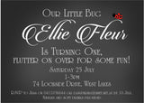 ladybug invitation cards girls first birthday style