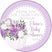 lavender floral pumpkin baby shower sticker