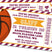 marroon gold basketball birthday ticket invitations