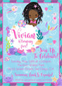 mermaid birthday party invitations underwater ocean design