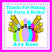 multicolor neon bowling pins birthday sticker