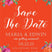 orange fiesta save the date cards colorful floral mexican wedding design
