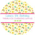pastel rainbow and sun favor label