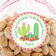 personalized cactus party favor label