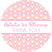 pink Minnie bow birthday sticker with pastel bow pattern