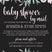 pink black floral baby shower by mail invitations with matching address labels