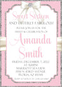 pink silver sweet sixteen invitations elegant satin bow theme