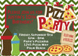 pizza birthday party invitations pizza slice design
