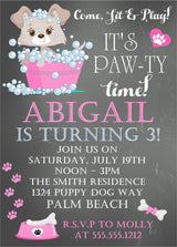 puppy birthday party invitations cute puppy design