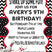 red black bowling invitation cards kids birthday party style