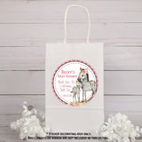 safari animal baby shower favor label with pink florals