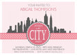 sweet 16 birthday invitations city skyline design