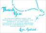 turquoise first holy communion thank you notes white background style