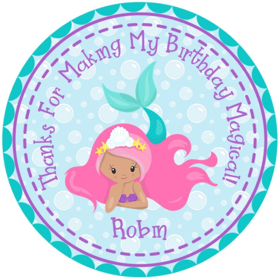 under the sea party mermaid sticker